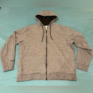 Lacoste Men's Sport Long Sleeve Outlined Big Croc Full Zip Hoodie - New